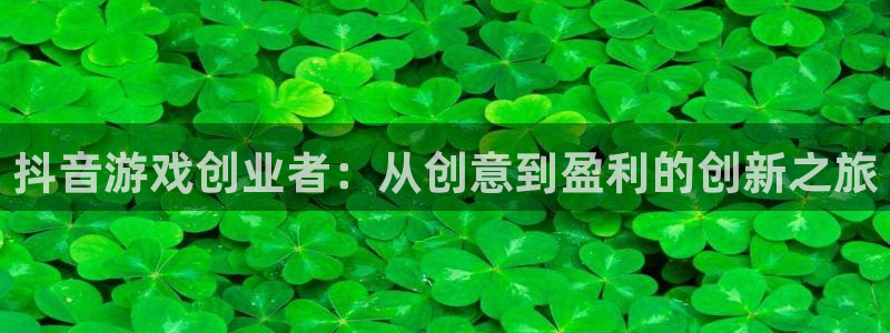 pp电子官网代理注册地址：抖音游戏创业者：从创意到盈利的创新之旅