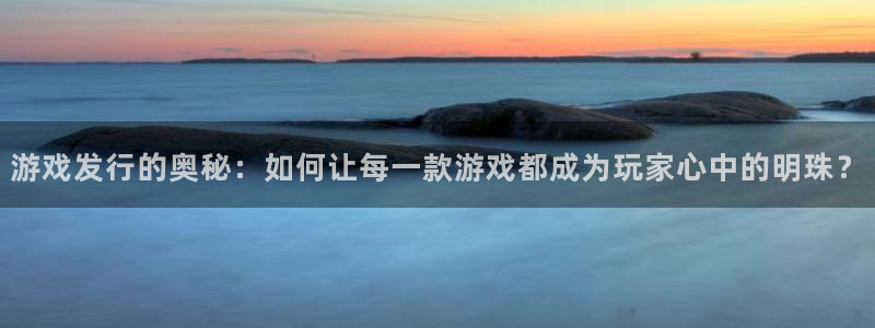 pp电子官网平台合法吗：游戏发行的奥秘：如何让每一款游戏都成为玩家心中的明珠？