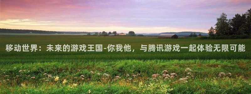 pp电子官网注册方法有哪些软件：移动世界：未来的游戏王国-你我他，与腾讯游戏一起体验无限可能